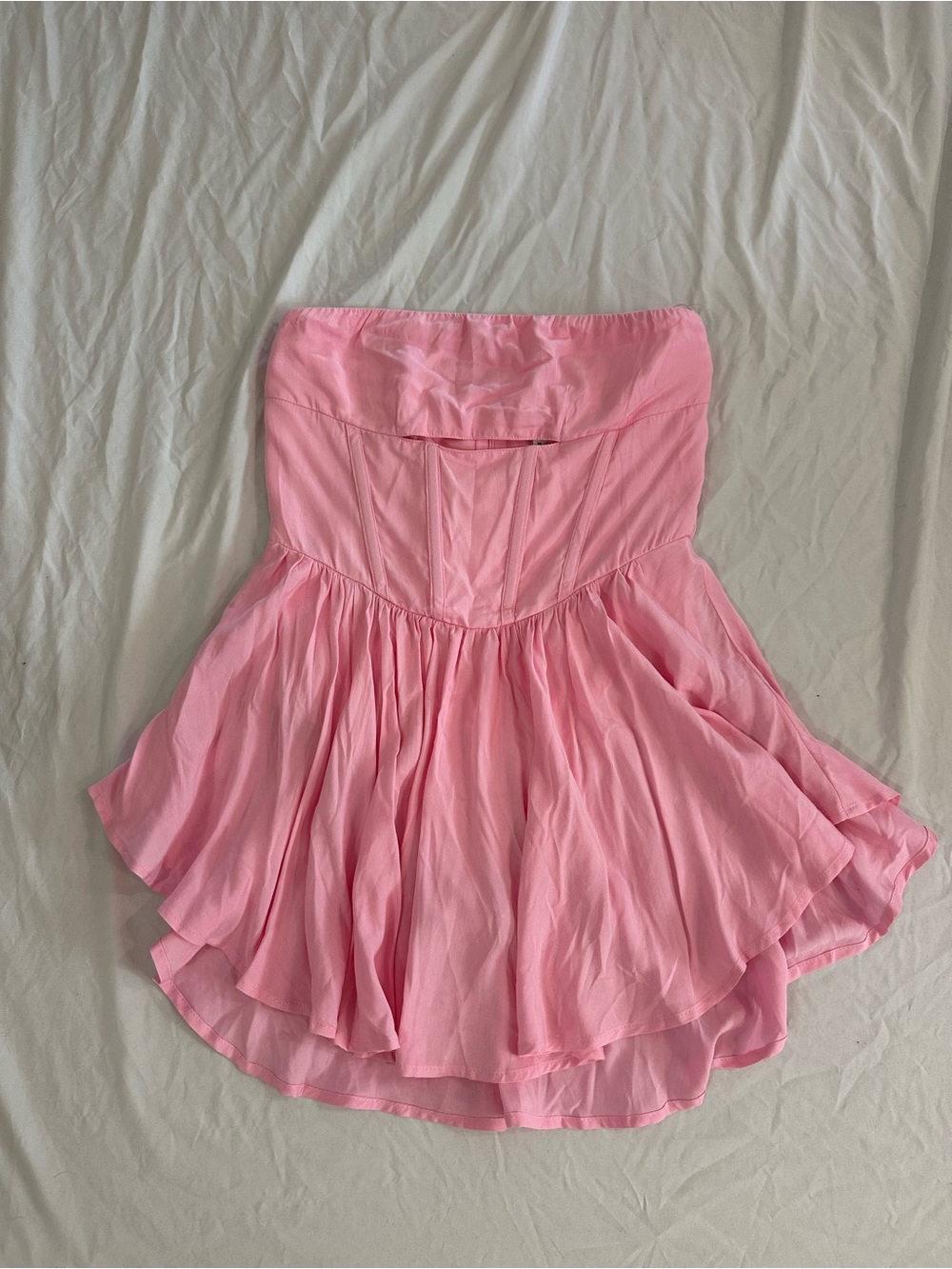 Strapless Pink Corset Romper  - Elegant Summer Style